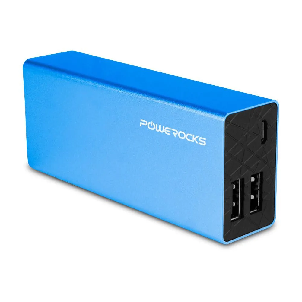 Powerocks Rose Stone Universal 6000mAh Power Bank Extended Battery, Blue