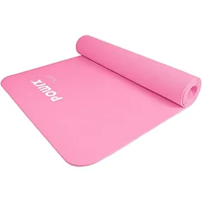 Powrx Nonslip Tpe Yoga Mat 68 X 24 Inch Pink 02 Thick With Carry Bag