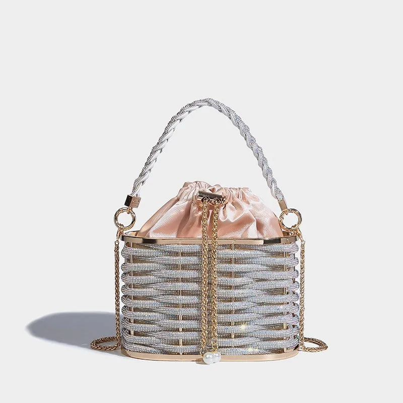 Pre Order:  Sparkling Water Diamond Basket Evening Handbag