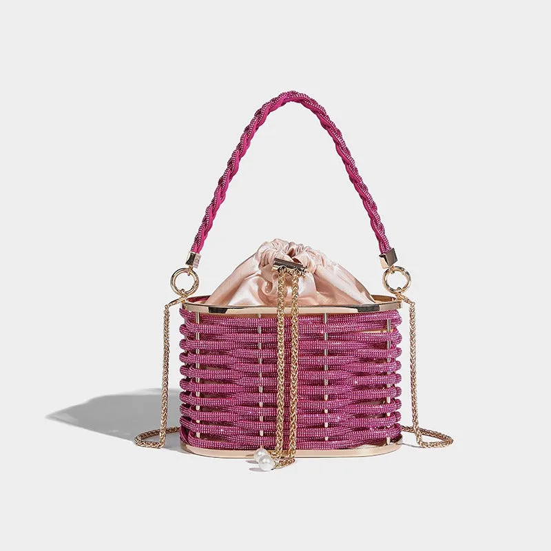 Pre Order:  Sparkling Water Diamond Basket Evening Handbag