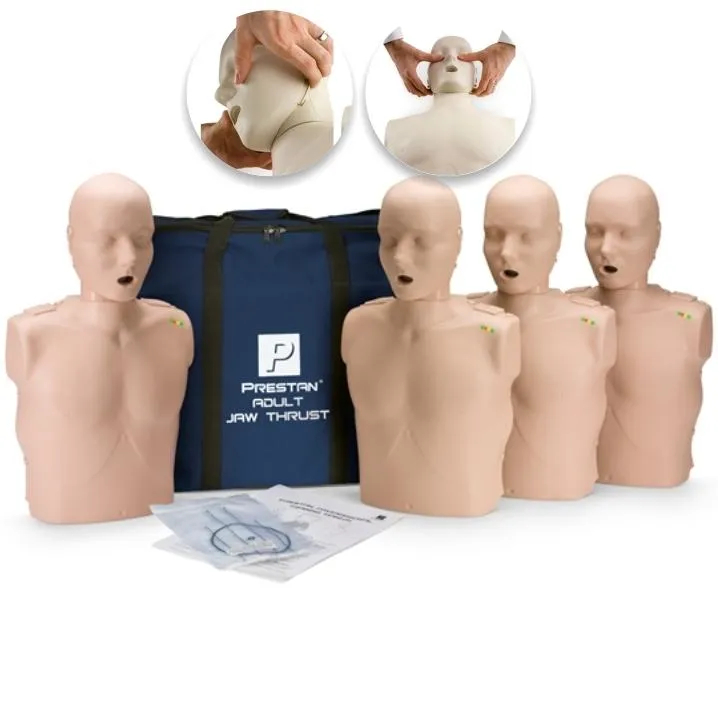 Prestan Adult Jaw Thrust CPR Manikins, 4 Pack