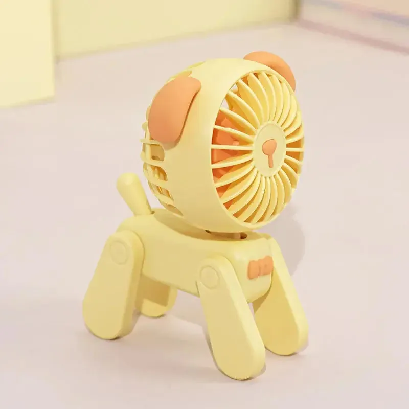 Rechargeable USB fan Cute Pet Model Desktop Fans Rechargeable USB Small Electric Fan Mini Portable Creative Cartoon Dormitory Office Decoration Fan