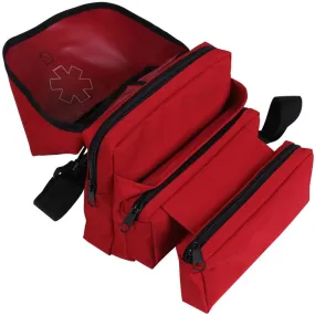 Red - EMT Medical Field Kit Bag with Star of Life Emblem