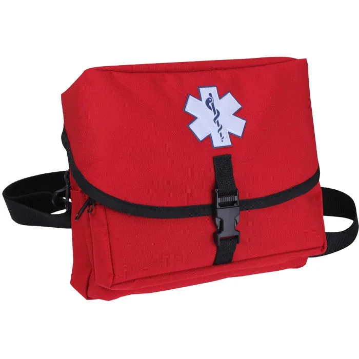 Red - EMT Medical Field Kit Bag with Star of Life Emblem