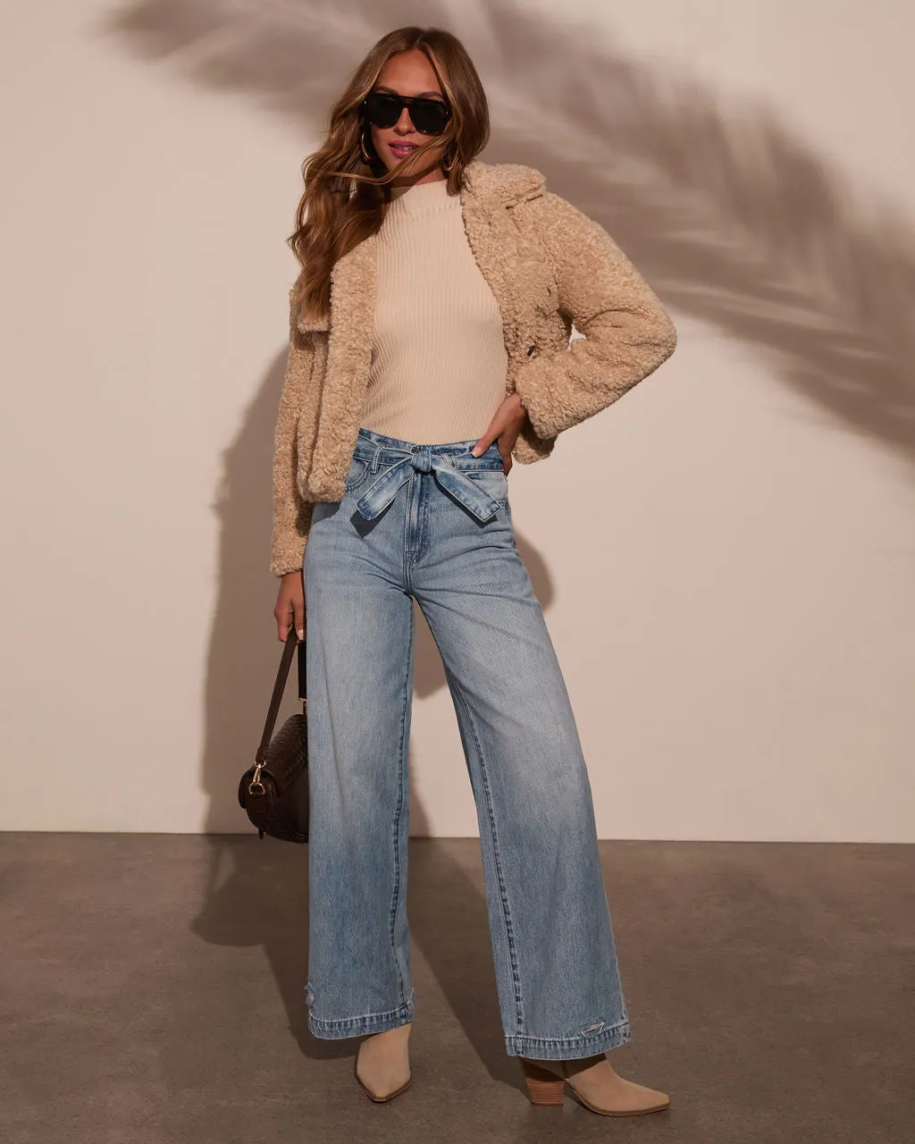 Roxanna Paper Bag Wide Leg Jeans