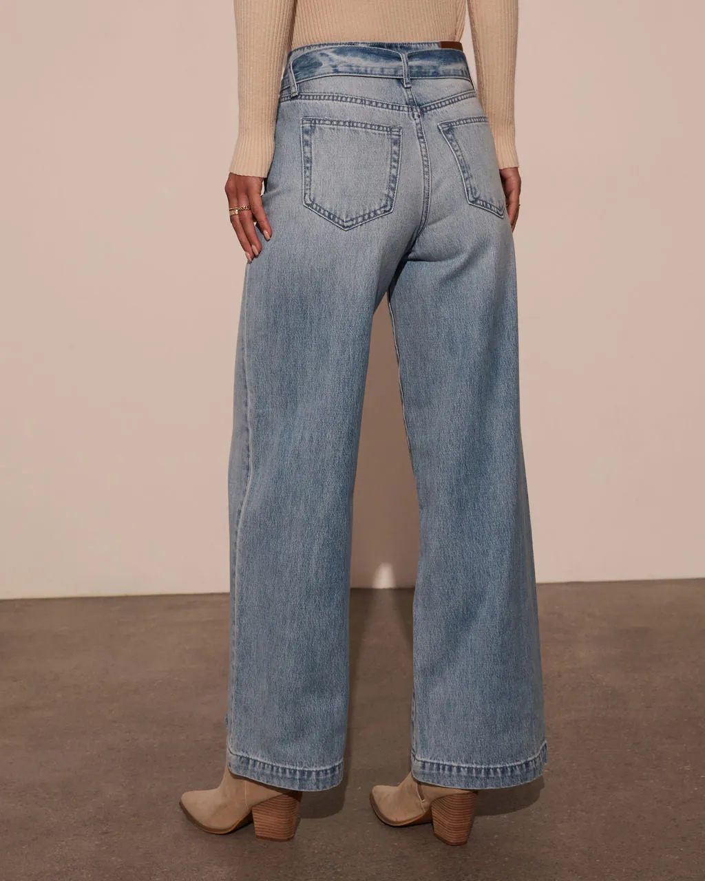 Roxanna Paper Bag Wide Leg Jeans