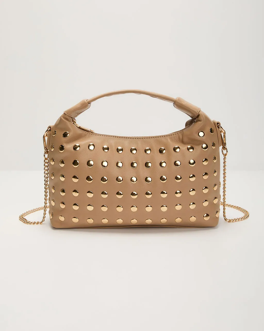 Roxy Woven Studded Top Handle Bag