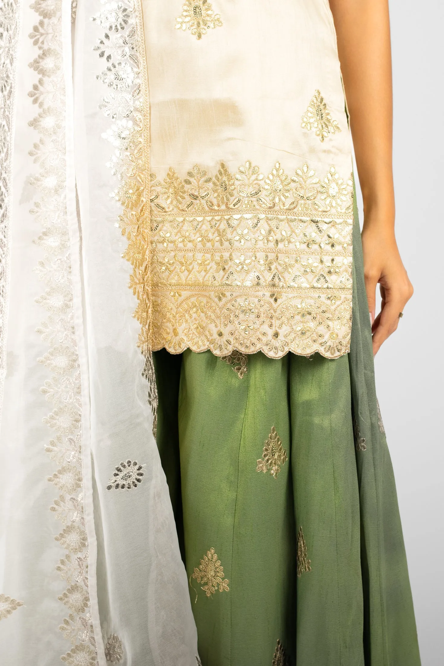 Sage Harmony Mandala Suit and Dupatta