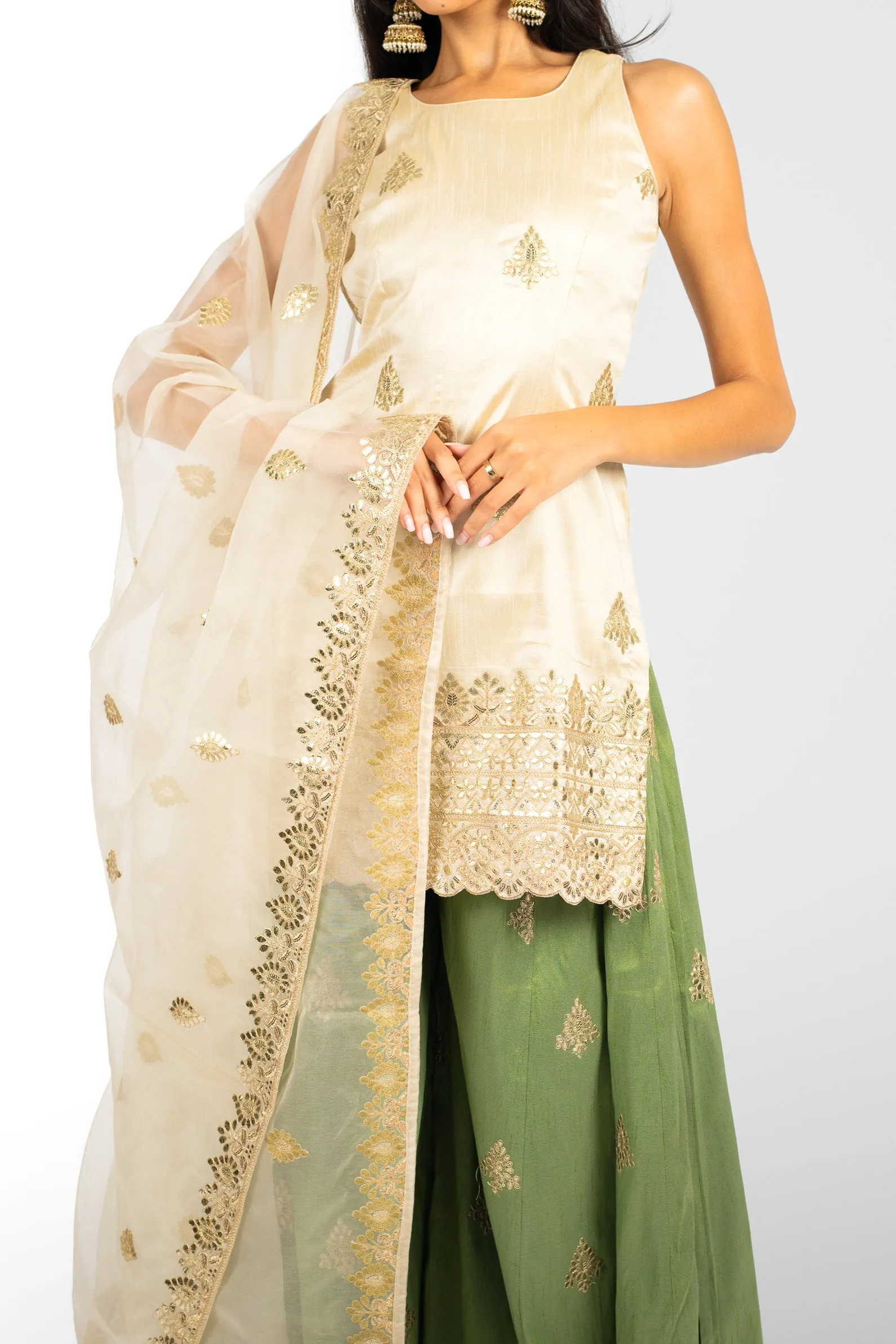 Sage Harmony Mandala Suit and Dupatta