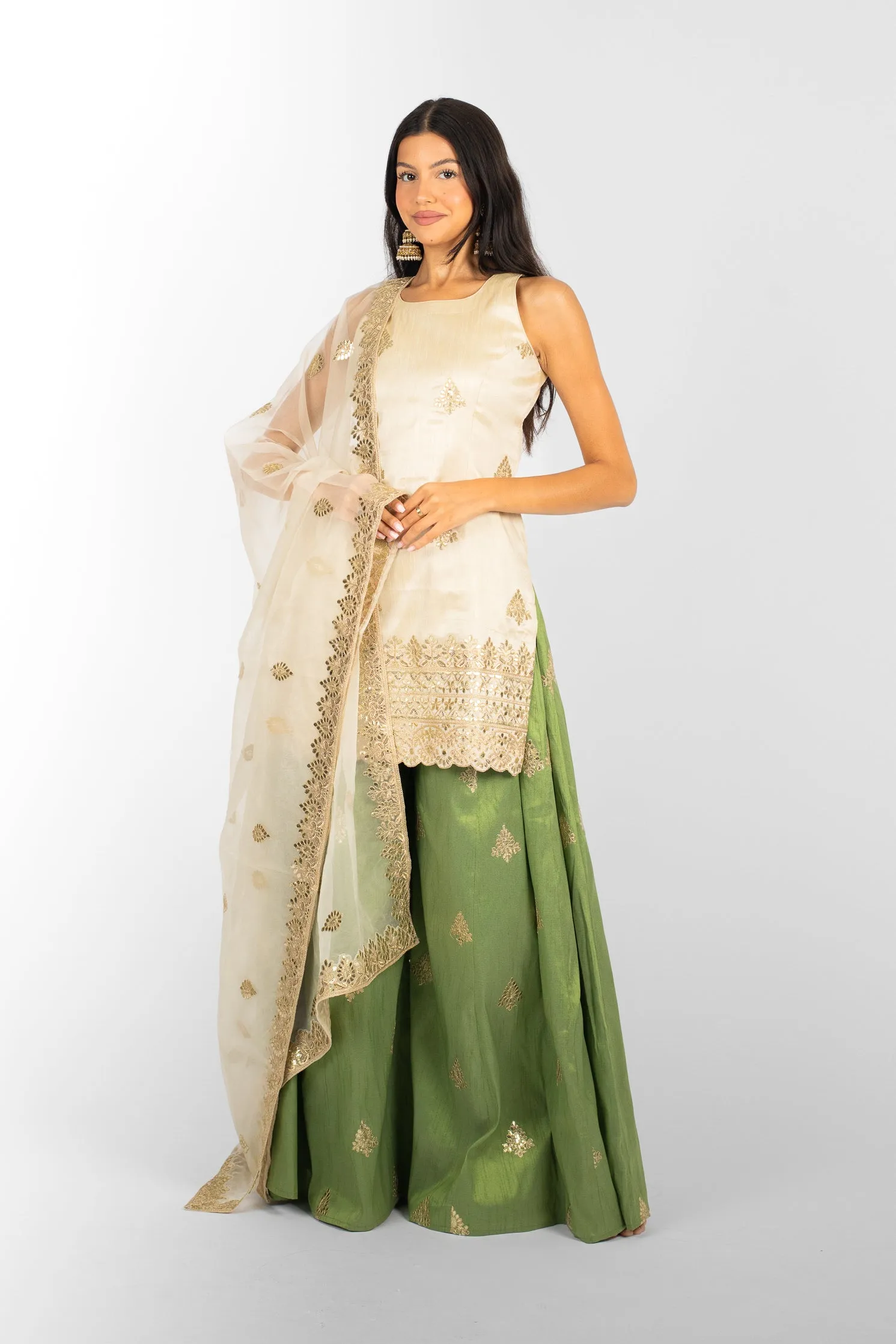 Sage Harmony Mandala Suit and Dupatta