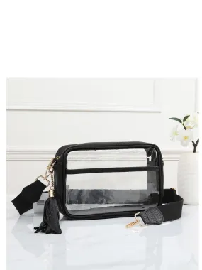 See Me Through Clear Handbag, Black