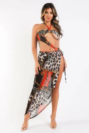 Shop the Latest Printed Mesh Cover Up Set - Trendy and Stylish