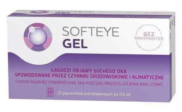 Softeye Gel eye gel x 20 containers of 0.4ml