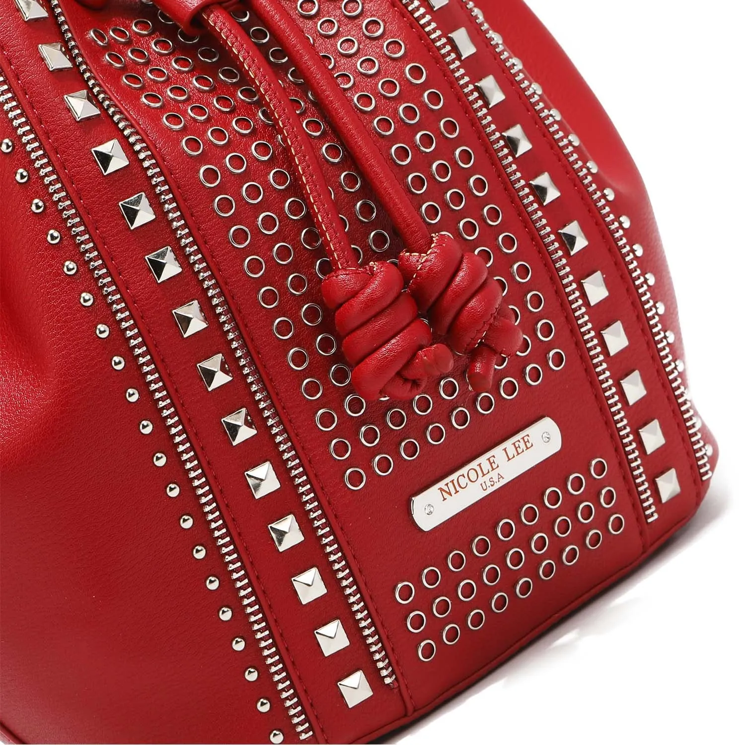 STUDDED BUCKET BAG