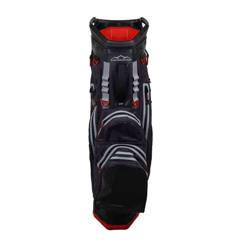 SUN MOUNTAIN 9" H2NO Lite Cart Bag (Black/Red/Cadet)