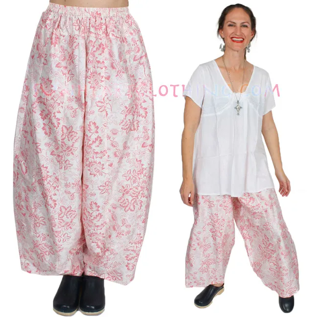 Sunheart Silk Floral Harem Pants Boho Evening Goddess Sml-2x