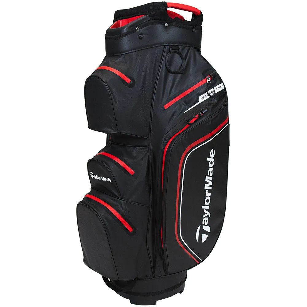 TaylorMade Storm-Dry Waterproof Cart Bag - Black/Red