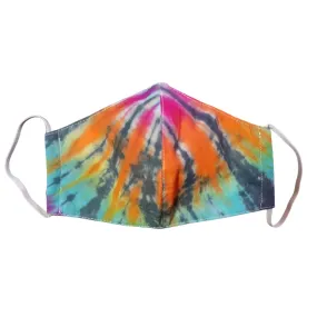 Tie Dye Curved Face Mask with Filter Pocket & Adjustable Ear Elastic - Thailand