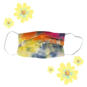 Tie Dye Pleated Face Mask Reusable Multicolor