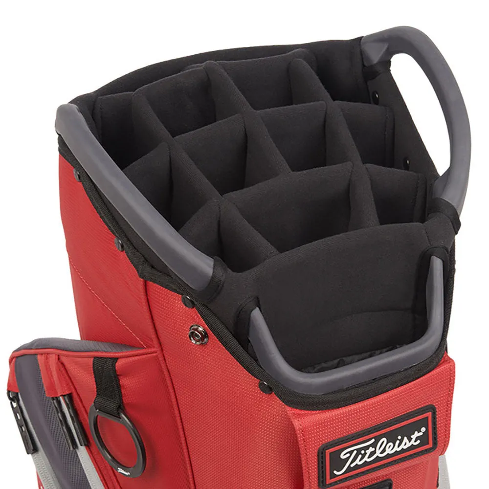 Titleist Cart 14 Lightweight Cart Bag - Dark Red/Graphite/Grey