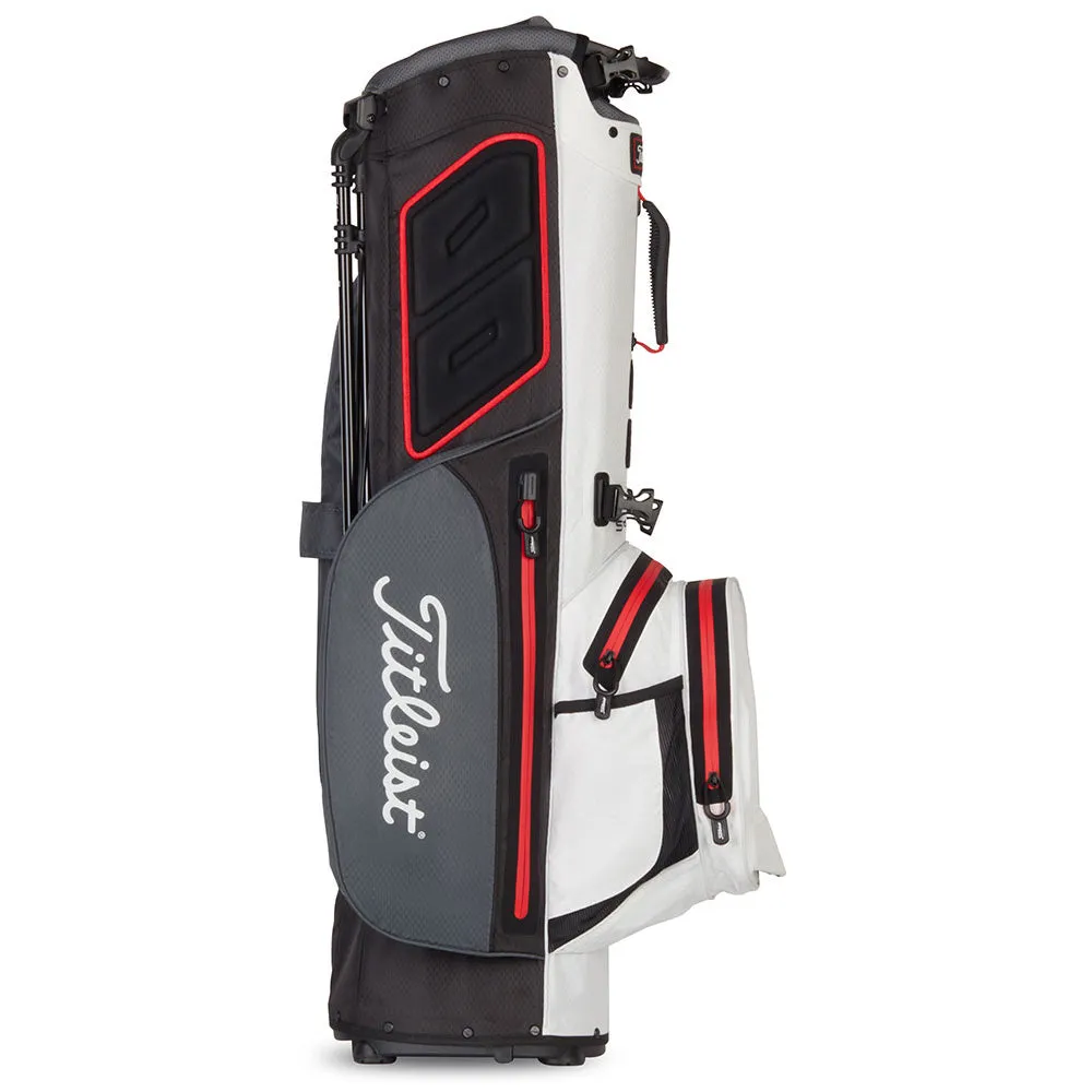 Titleist Player 4 Plus StaDry Stand Bag - Charcoal/White/Red