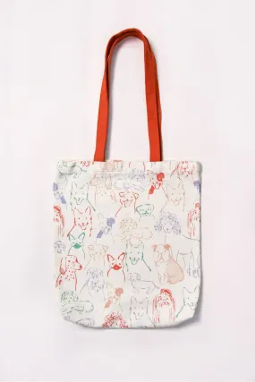 Tote Bag - Colourful Puppies