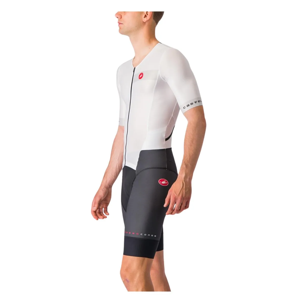 Trisuit Castelli Integral Free Sanremo 2 Short Sleeve Black White