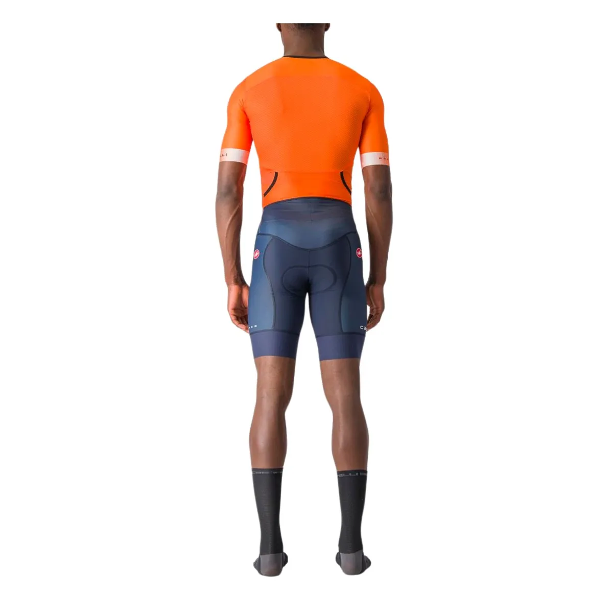 Trisuit Castelli Integral Free Sanremo 2 Short Sleeve Blue Orange