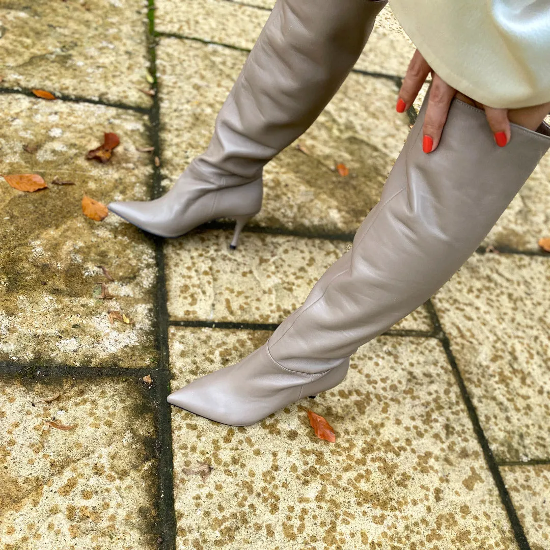 *UK size 2.5 - SIERRA - beige, 7cm heels