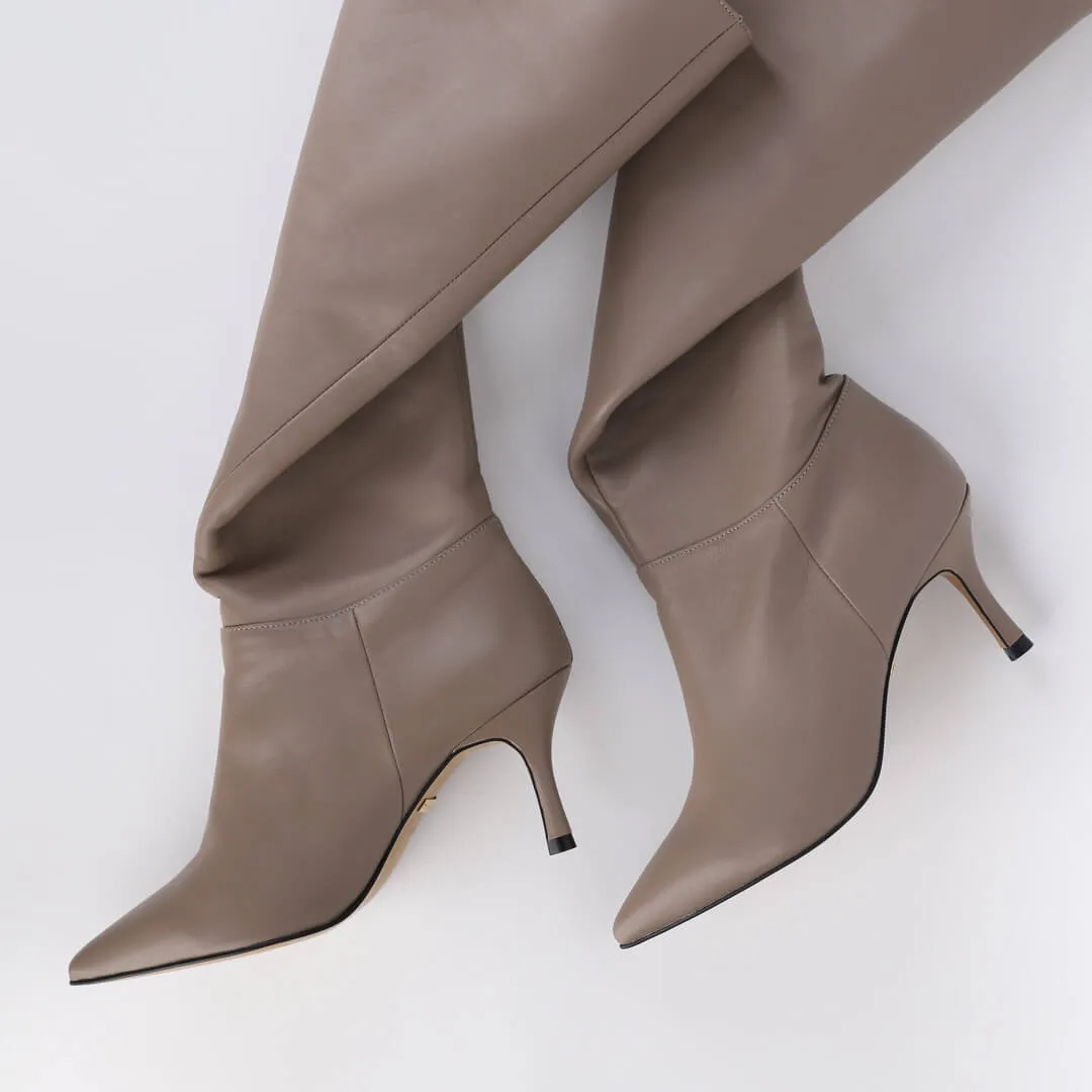 *UK size 2.5 - SIERRA - beige, 7cm heels