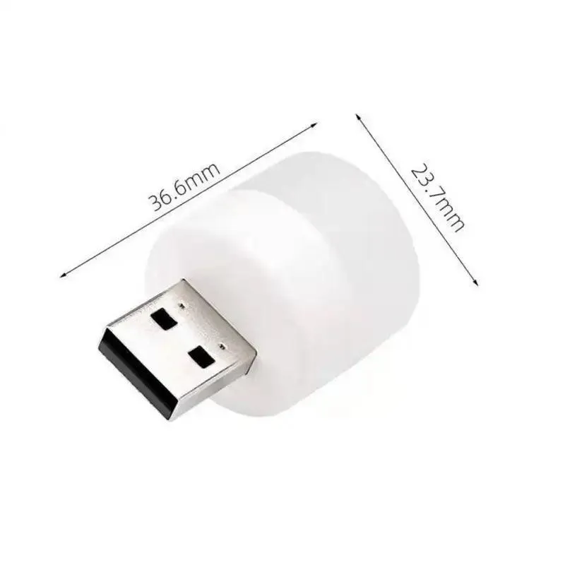 USB Night Light Mini LED Night Light USB Plug Lamp Power Bank Charging USB Book Lights Small Round Reading Eye Protection Lamps