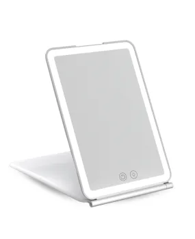 White Foldable LED Makeup Mirror