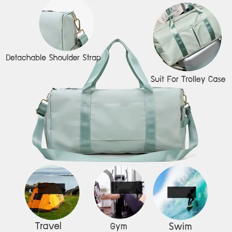 Women Dry Wet Separation Independent Shoe Position Travel Waterproof Anti-Scratch Crossbody Bag