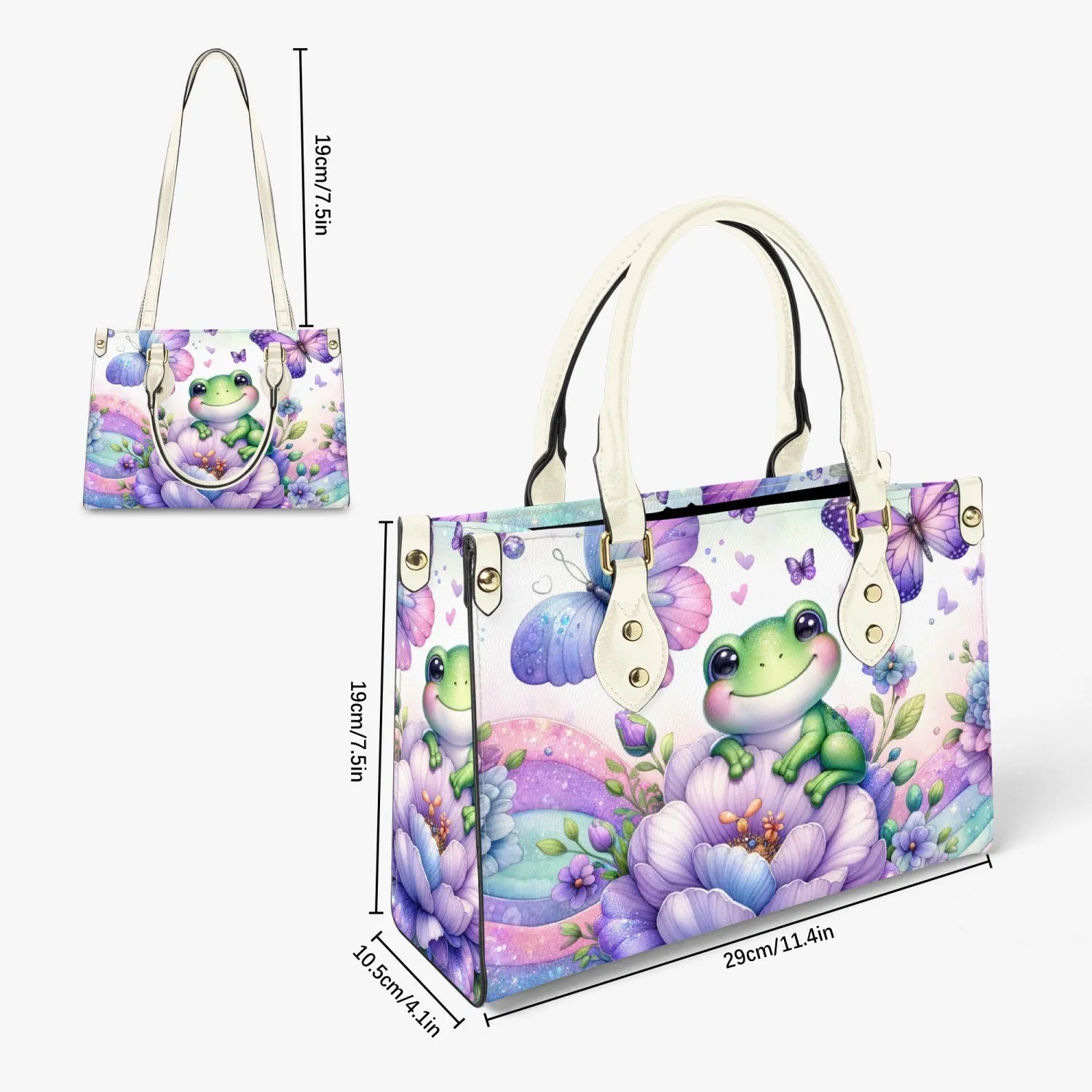 Women's Tote Bag - Long Strap - Frog