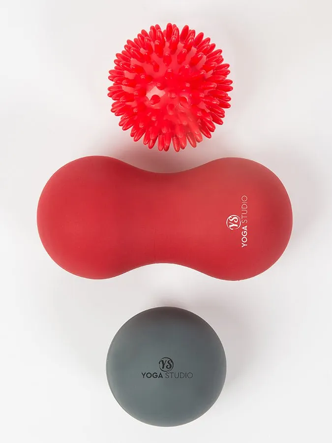 Yoga Studio Trigger Point Massage Ball - Peanut Ball and Spikey Ball Set